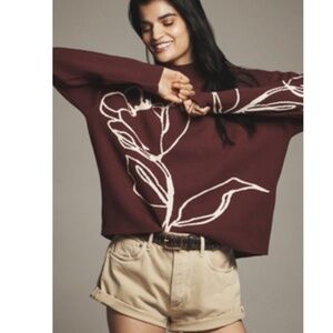 Anthropologie NWOT Maeve Carys Mock-Neck Sweater